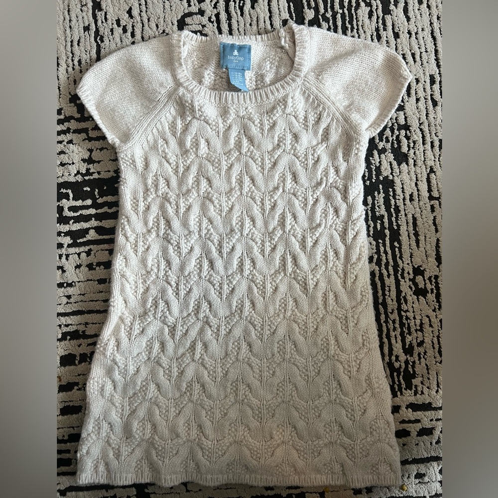 Gap Cream Cable Knit Sweater Dress